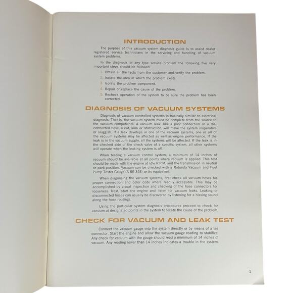 VTG 1968 Ford Lincoln Mercury Service Division Vacuum System Diagnosis Guide OEM - Picture 9 of 12